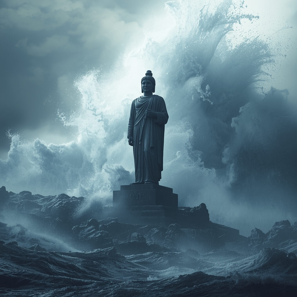 Busto de filósofo clássico representando a força mental e o estoicismo